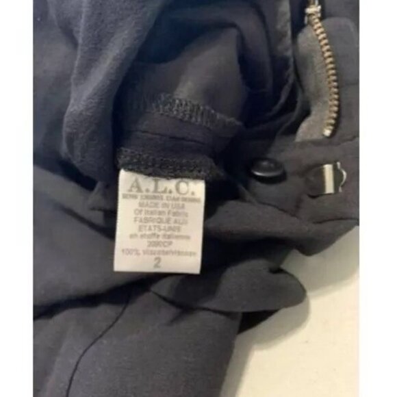 A.L.C. Women Jumpsuit Black Long Sleeve Viscose Size 2 Grunge Dark Gorpcore Punk - Picture 11 of 12